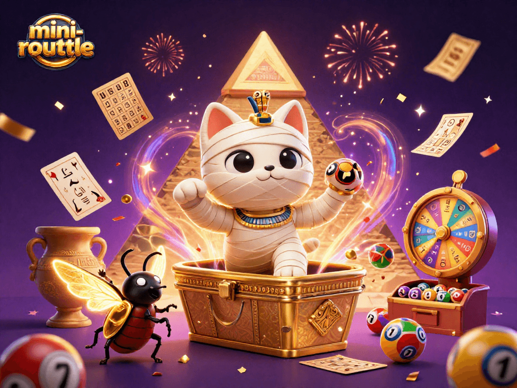 Experience excitement with mini-roulette in this dynamic casino scene featuring vibrant gameplay elements.