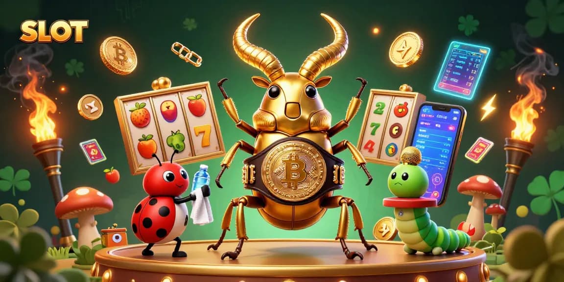 Experience the excitement of SLOT gaming with dynamic characters and vibrant casino elements.
