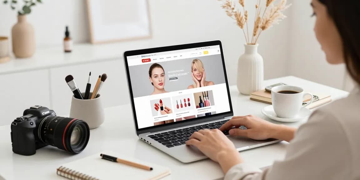 Cara Login LUXURY12 dengan pengguna yang fokus menggunakan laptop untuk akses platform jualan.