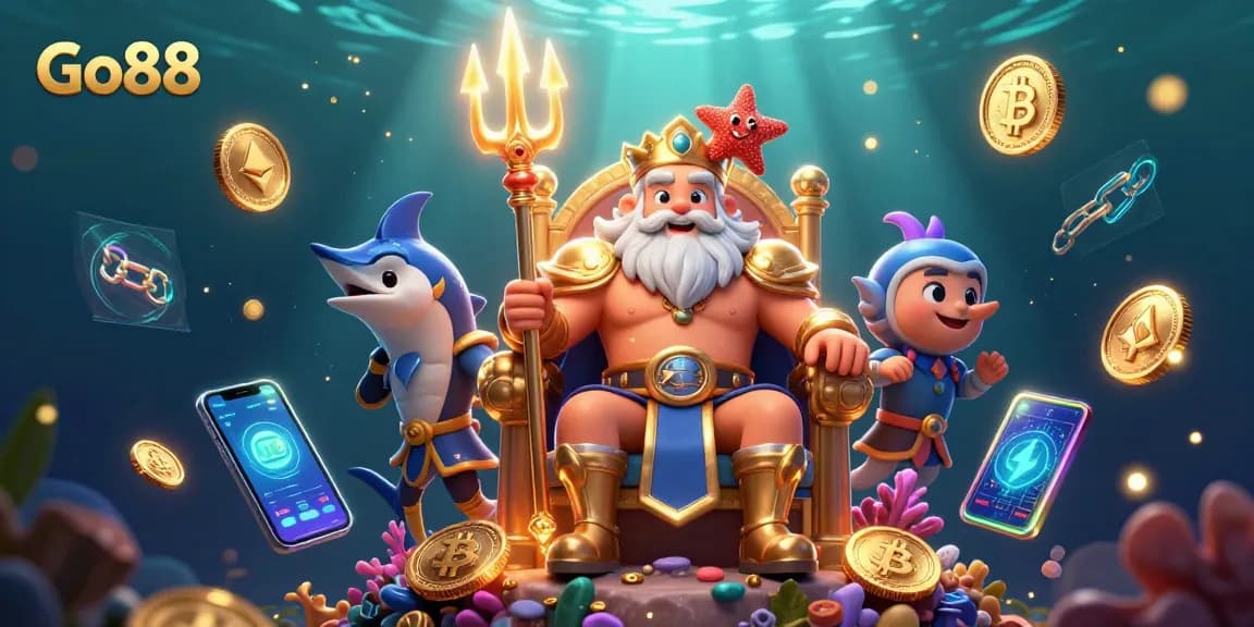 Engage with Go88's thrilling casino world featuring King Neptune and dazzling game elements.