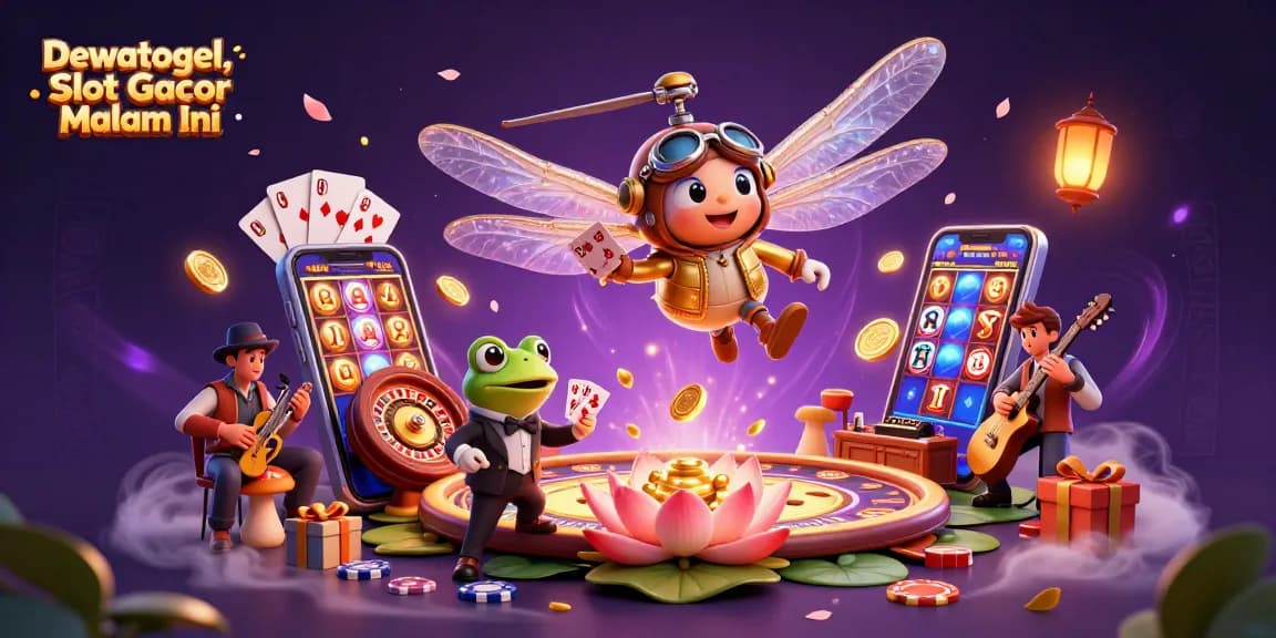 Spin to win at Dewatogel, Slot Gacor Malam Ini with our exciting 3D casino scene featuring engaging gameplay and vibrant visuals.