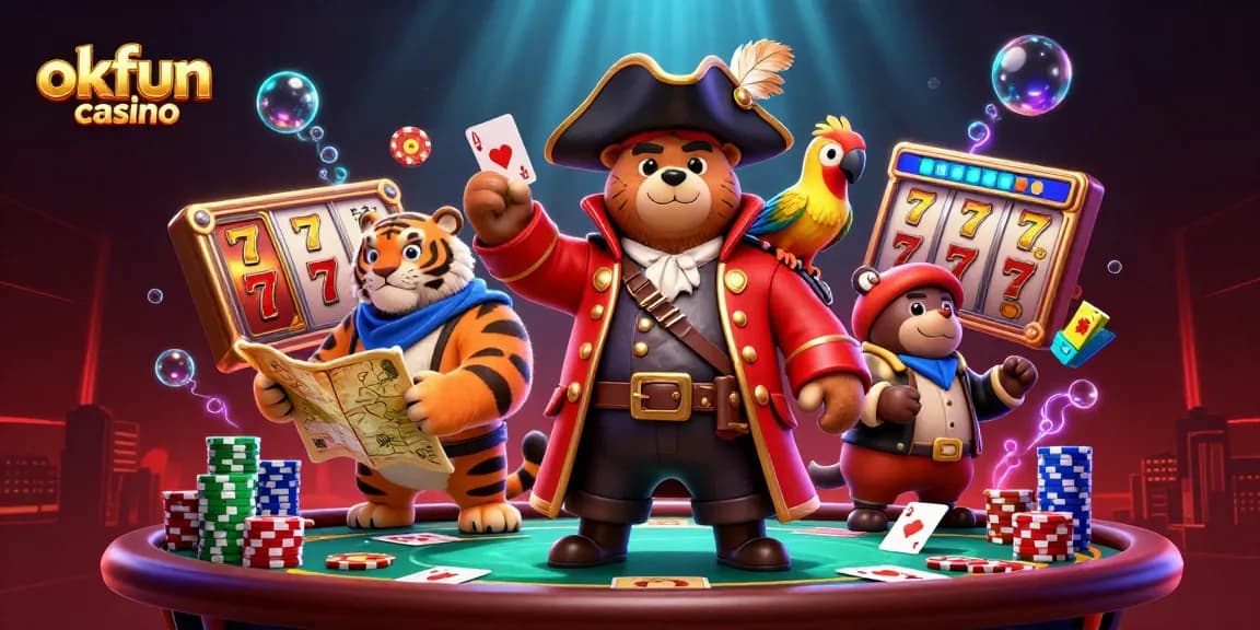 Experience thrilling wins at okfun casino with vibrant 3D characters and captivating slot machines.