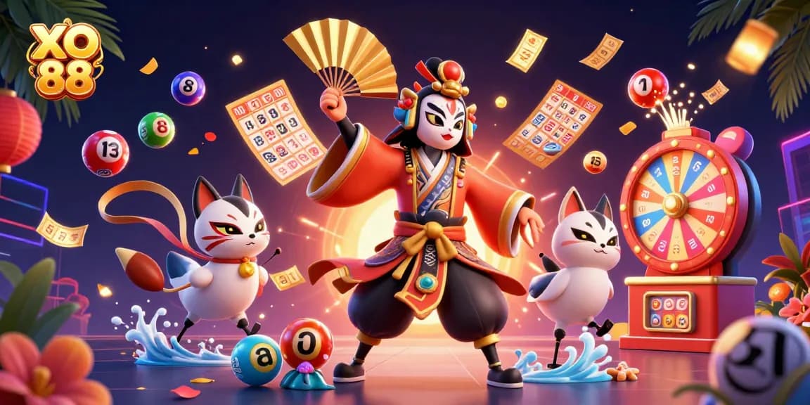Engage with exciting lottery adventures at XO 88, featuring vibrant games and colorful elements.