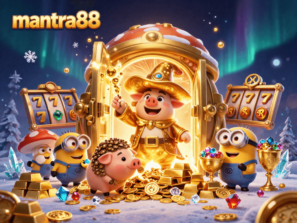 Experience exciting wins with mantra88 casino, featuring golden treasures and dynamic slot game elements.