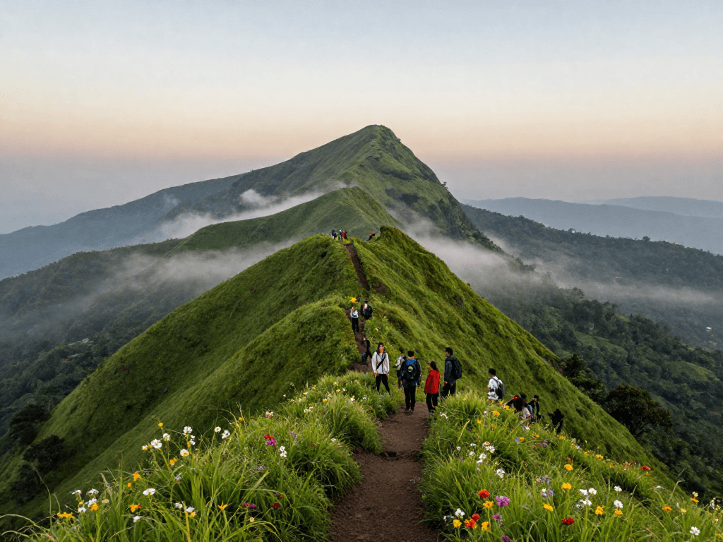 Netravati Trek adventure: Explore stunning landscapes from the peak on your ultimate trekking journey.