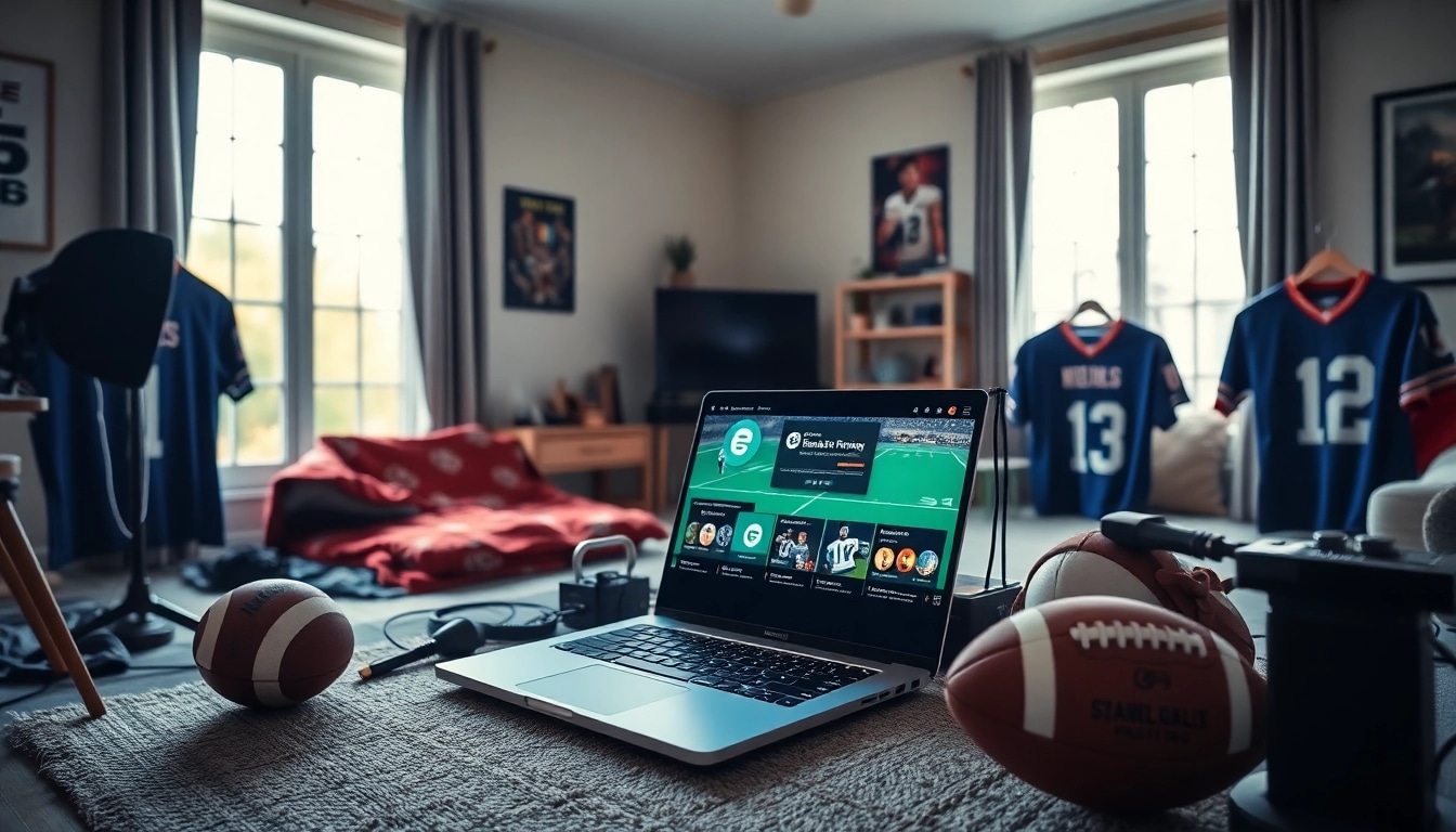 Menyaksikan bolakami secara langsung dari perangkat streaming di ruang nyaman.