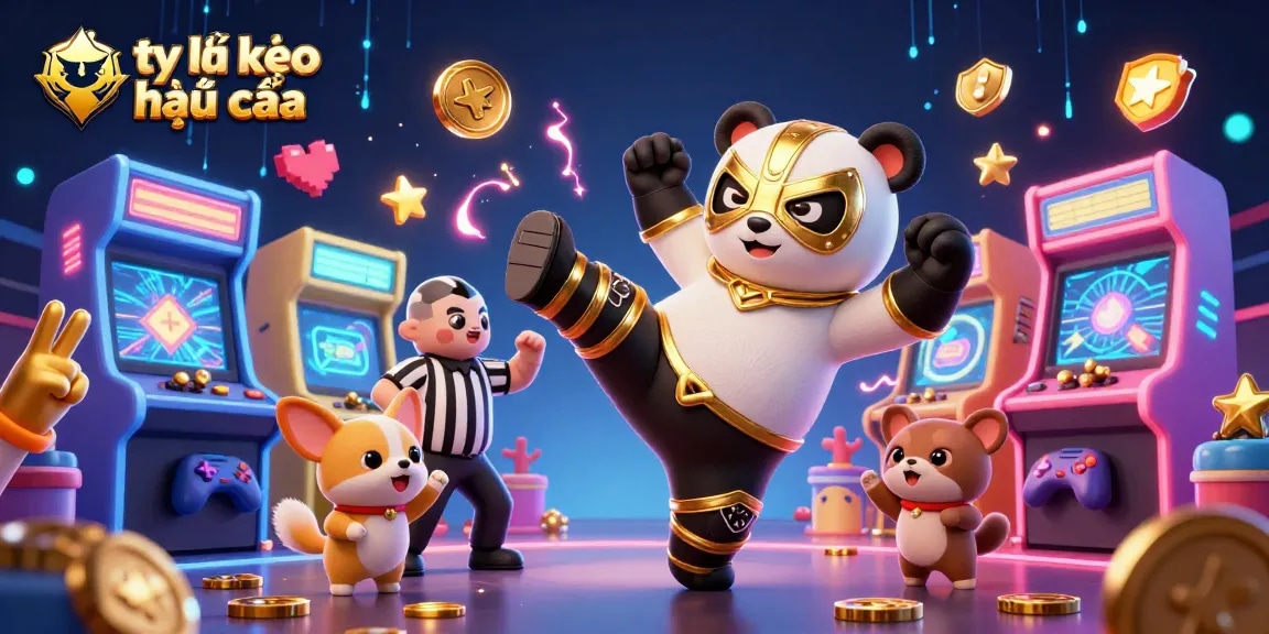 Experience thrilling tỷ lệ kèo nhà cái with dynamic animal characters in a vibrant casino scene.