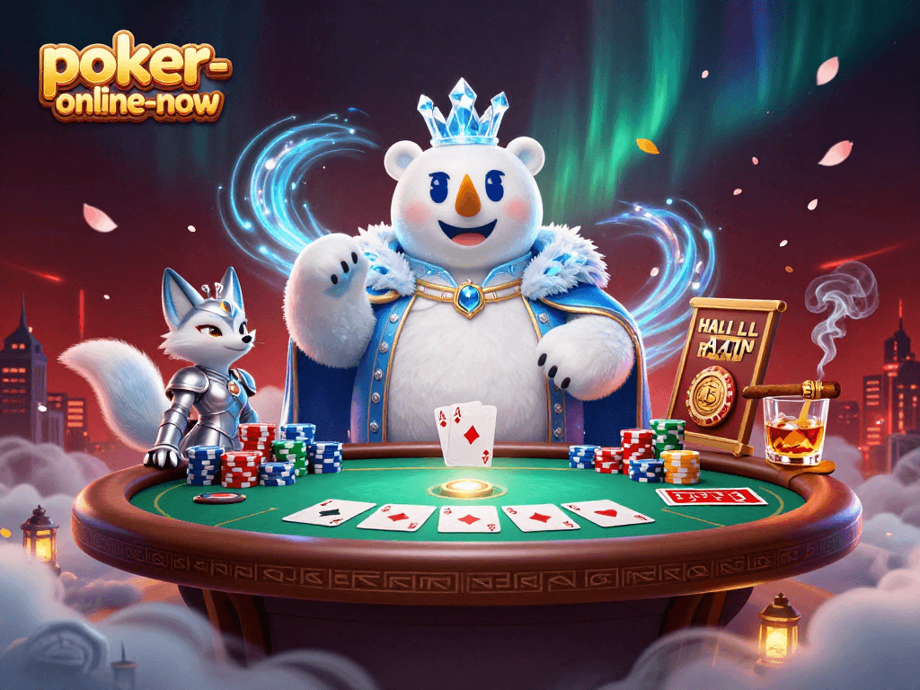 Experience thrilling poker action with poker-online-now in this captivating 3D illustration.