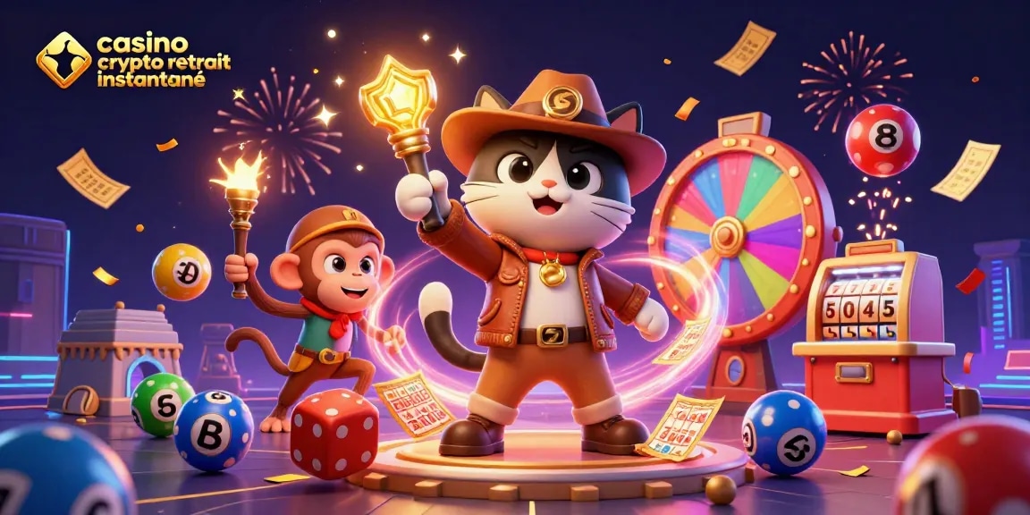 Experience the thrill of casino crypto retrait instantané as the explorer cat unearths treasure amidst dynamic gaming elements.
