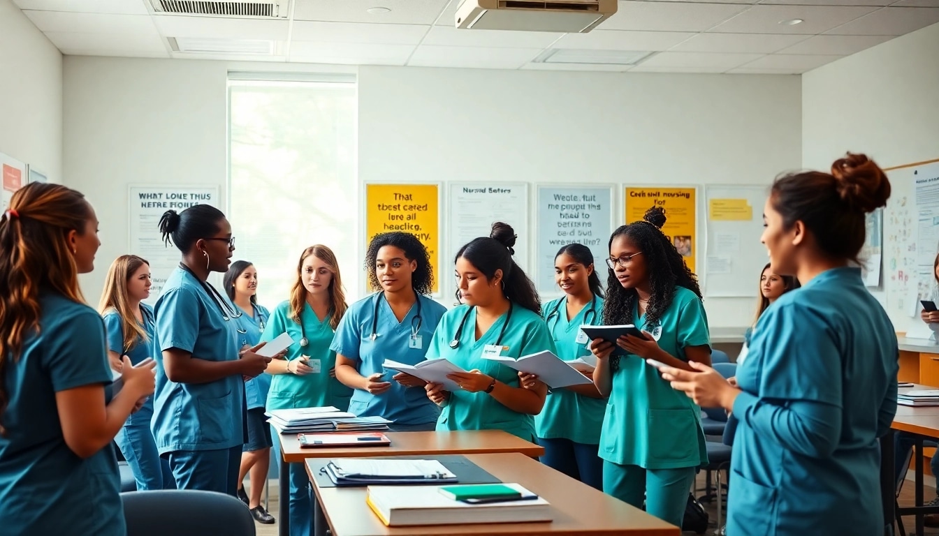 Students participating in an in person Nclex review in Houston study session.