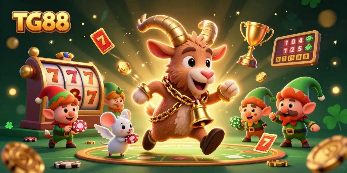 Experience the excitement at TG88 with festive casino chaos as Krampus and friends engage in thrilling gambling antics.