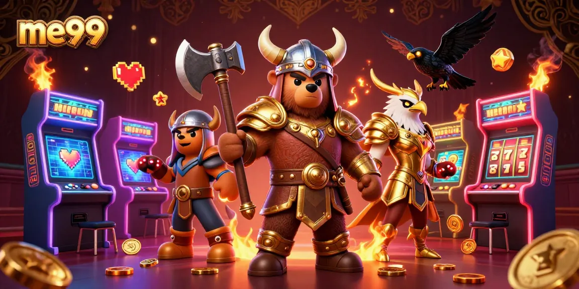 Experience exciting adventures at me99 as the Viking berserker battles amidst dynamic gaming elements and vivid casino thrills.