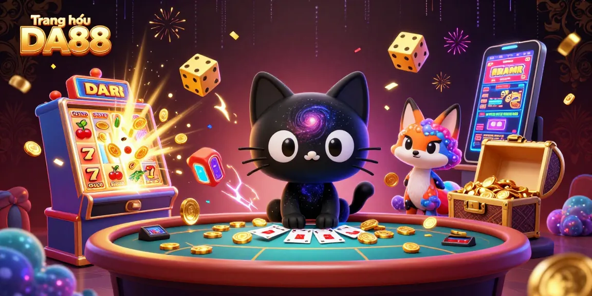 Engage with the exciting Trang chủ DA88 experience, featuring a vibrant cosmic casino scene full of winning potential.