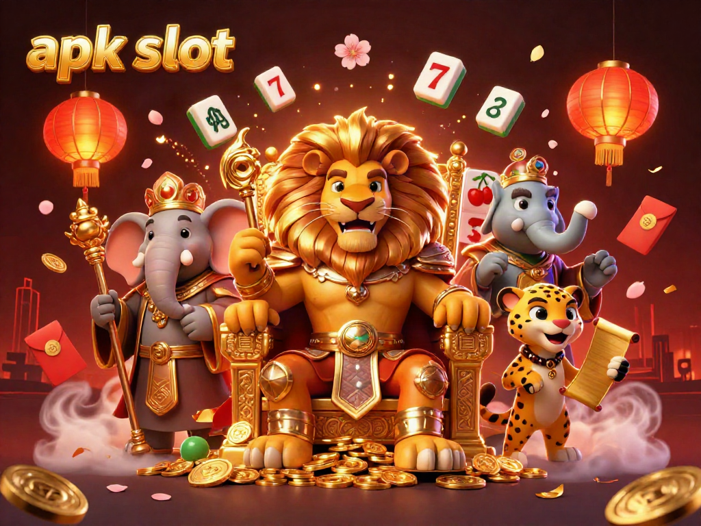 Experience thrilling slots action with apk slot in this vibrant 3D casino illustration featuring engaging characters and elements.