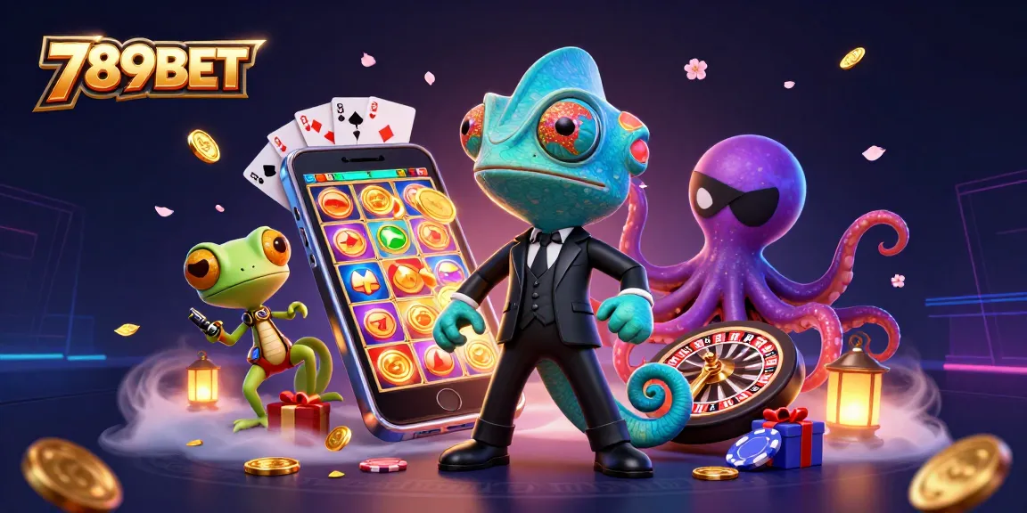 Experience thrilling gaming with 789BET featuring colorful slot games in an engaging 3D scene