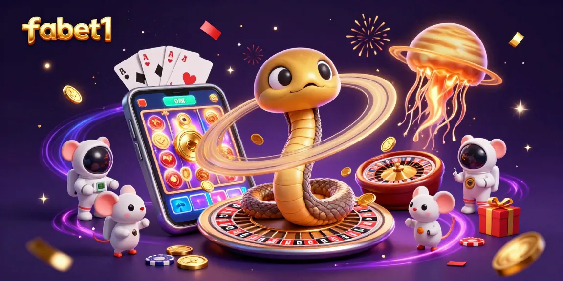 Bet on fabet1's roulette with captivating visuals of a cosmic casino scene.