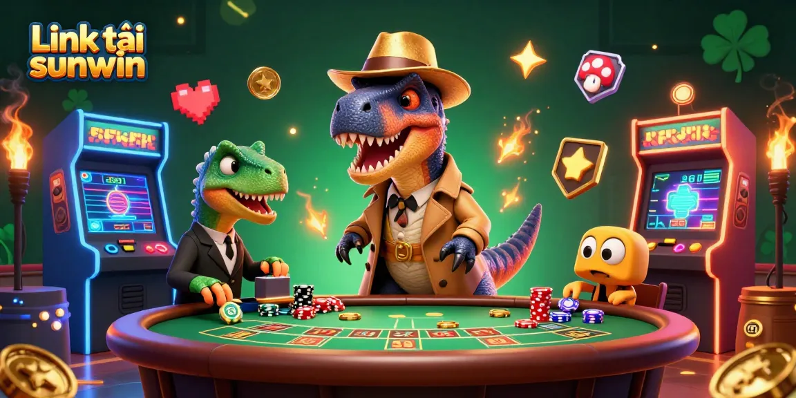 Engage with the excitement of casino games through the vibrant Link tải sunwin illustration.
