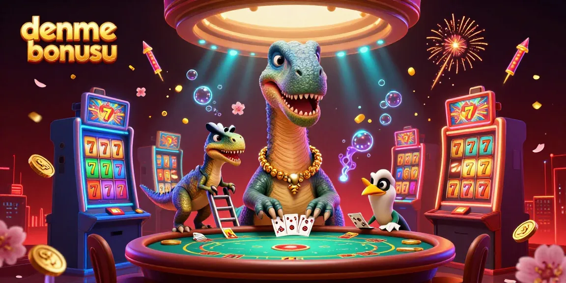 Engage with deneme bonusu offers at a vibrant casino scene filled with dynamic gaming elements.