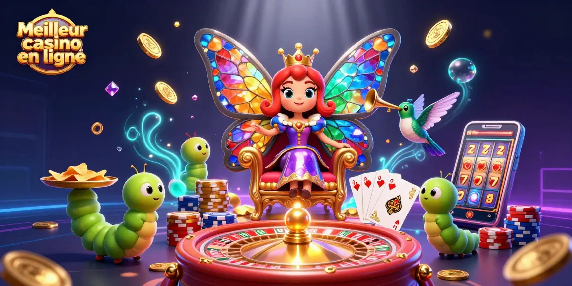 Experience the magic at Meilleur casino en ligne with vibrant casino elements and animated characters.
