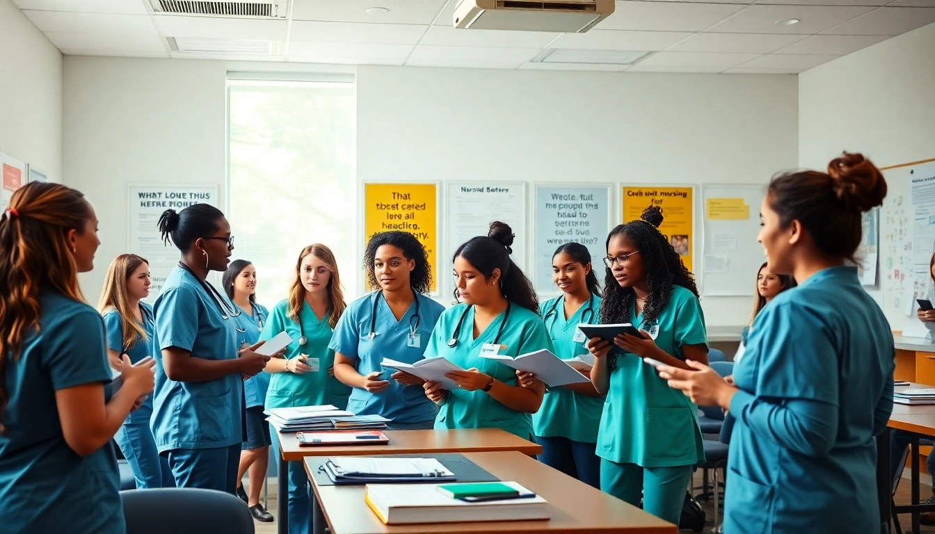 Students participating in an in person Nclex review in Houston study session.