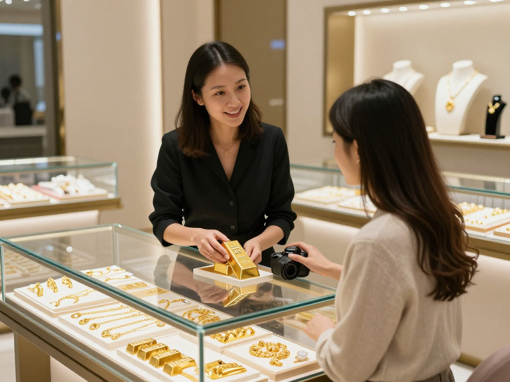 mantra88 gold jewelry shopping experience in a luxury store