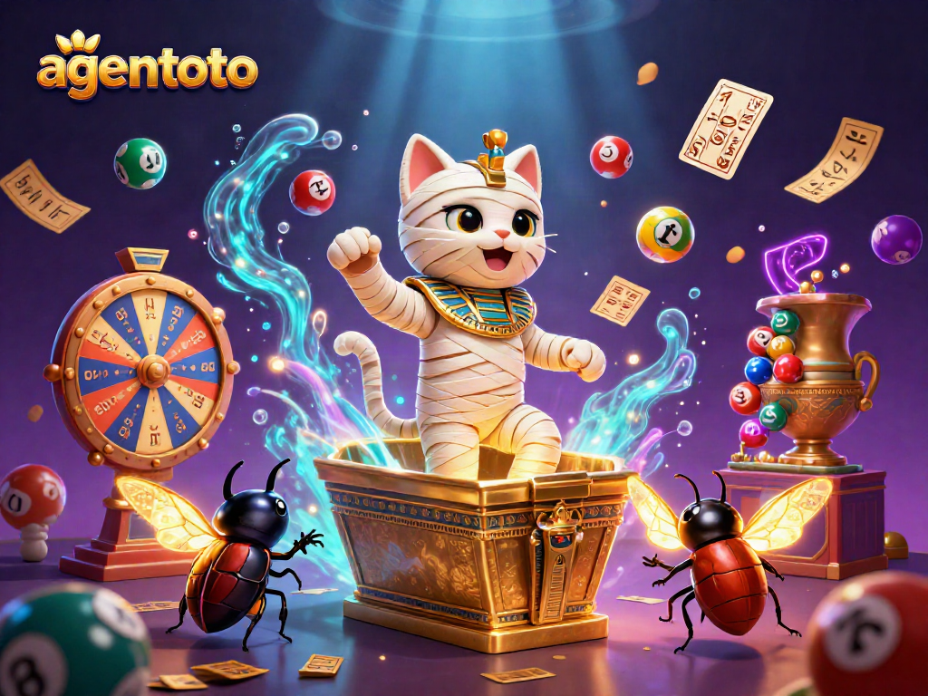 Engage with agentoto’s vibrant gaming adventure through a thrilling Egyptian-themed casino illustration.