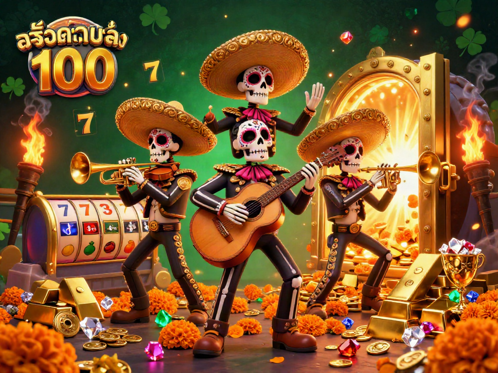 Experience thrilling jackpots and vibrant entertainment with สล็อตเว็บตรง100 featuring a dynamic mariachi band.