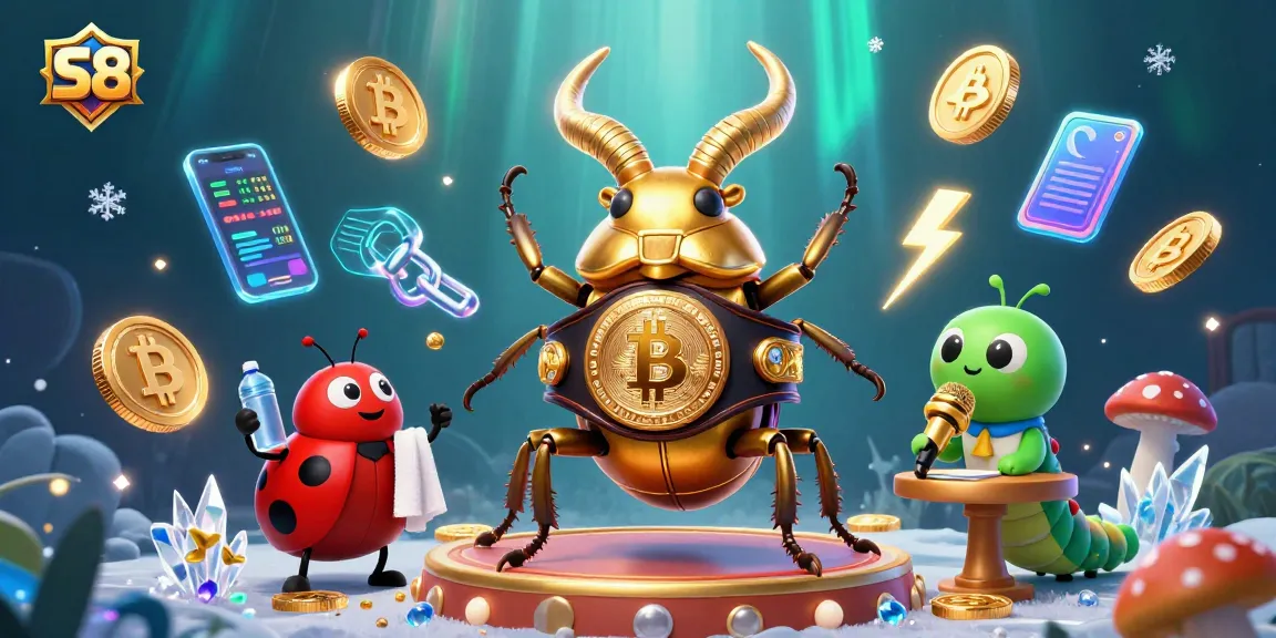 S8 captures the excitement of gaming with a vibrant 3D scene of a giant golden stag beetle in action.