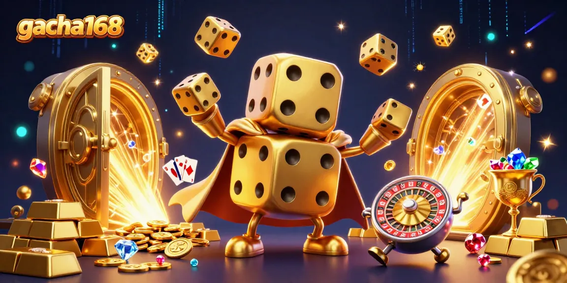Experience thrilling gameplay with gacha168's vibrant casino scene full of action and treasures.