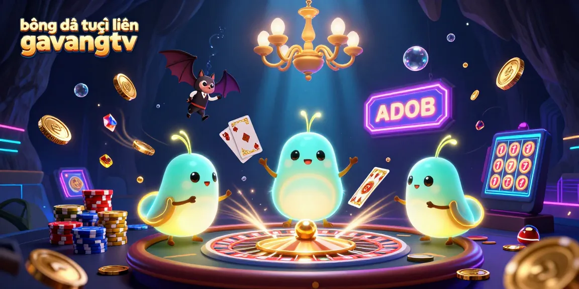 Experience bóng đá trực tuyến gavangtv with vibrant glowworms illuminating this dynamic casino scene.