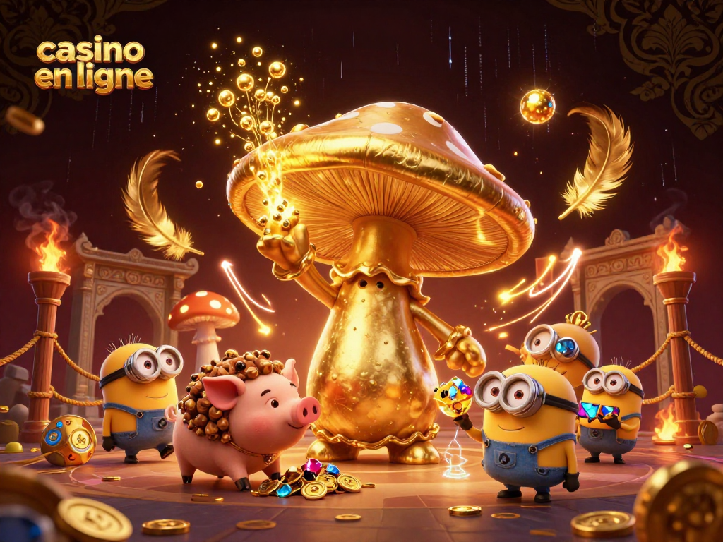 Casino en ligne : illustration dynamique avec un sorcier et ses compagnons en quête de trésors.