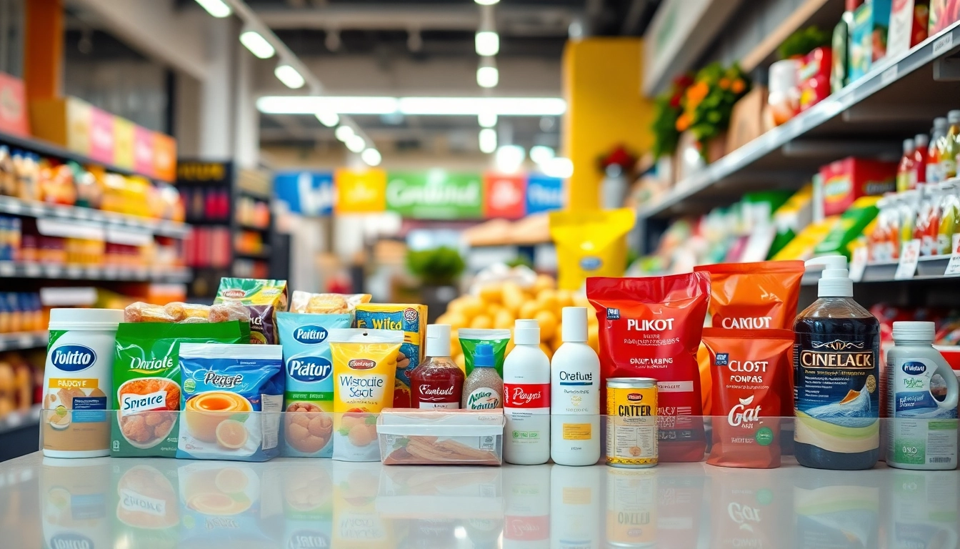 Showcase various consumer packaged goods in an inviting retail setting.