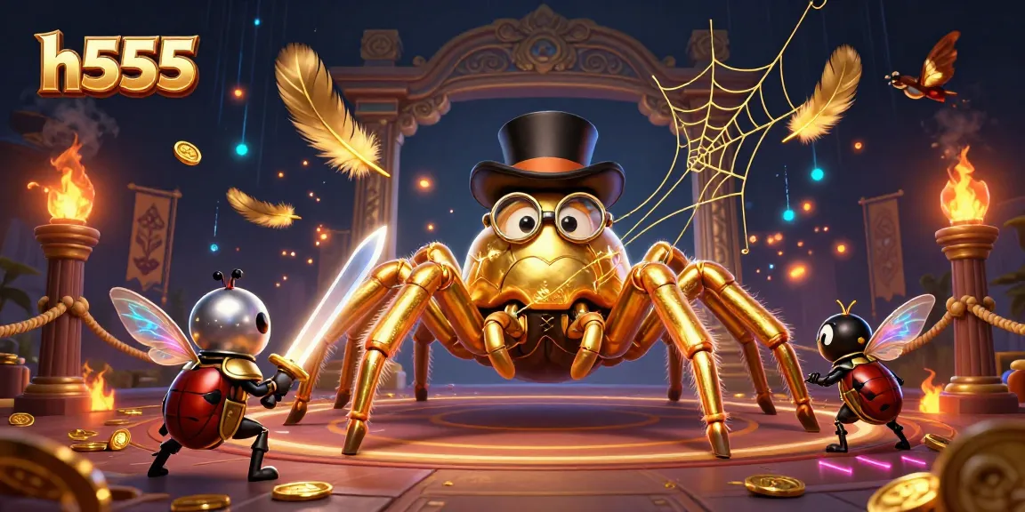 Experience the excitement of h555's vibrant casino world with stunning 3D characters and dynamic gaming elements.