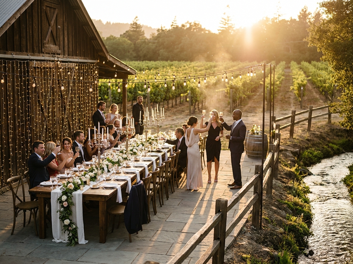 Wine country private party near sacramento – Private Vineyard Celebrations with Sunset Views