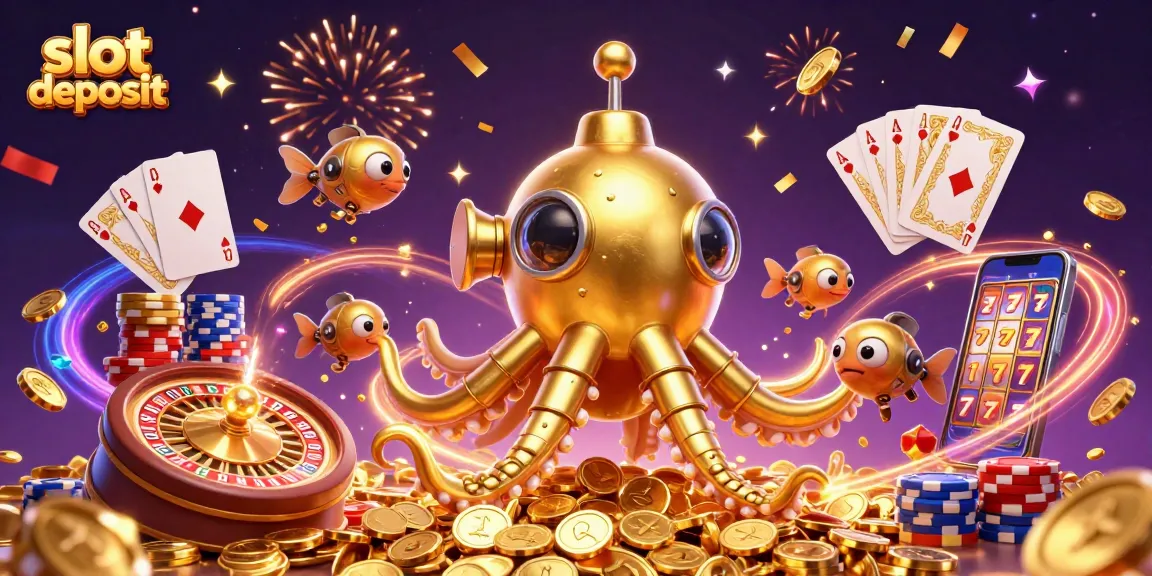 Menangkan slot deposit terbaik dengan kreasi 3D ikonik yang menampilkan kraken emas dan instrumen kasino menyenangkan.