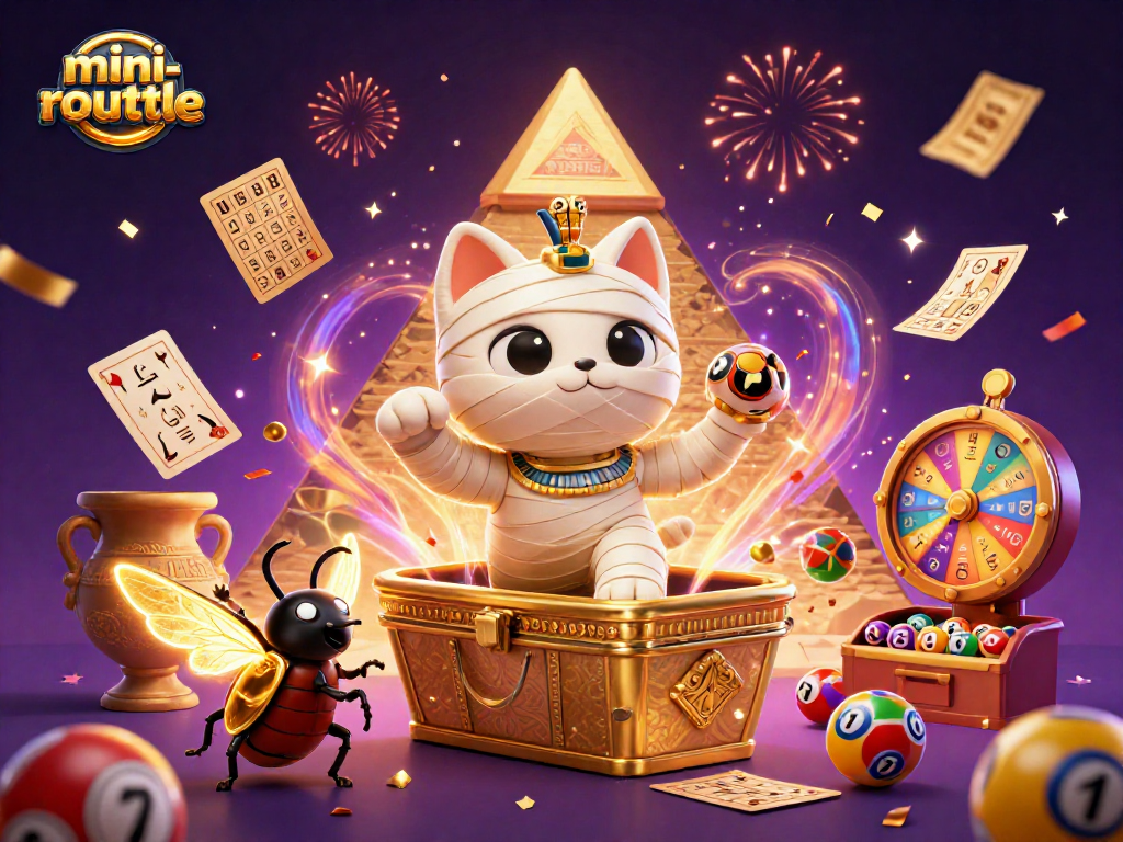 Experience excitement with mini-roulette in this dynamic casino scene featuring vibrant gameplay elements.