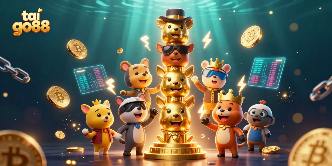 Experience tai go88 as you dive into a vibrant casino world with totem poles and digital currencies.
