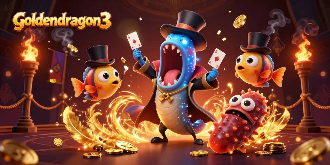 Engage with goldendragon3 as the glowing gulper eel performs mesmerizing card tricks in a magical casino scene.