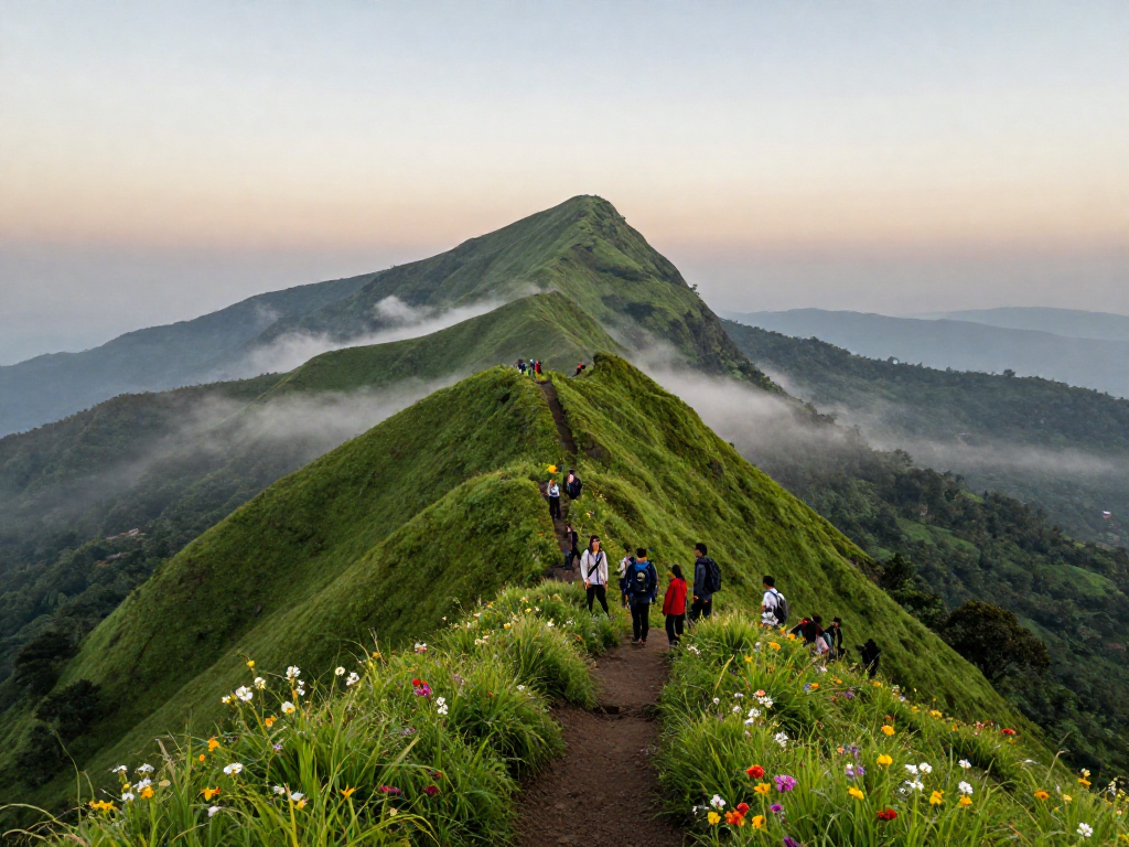 Netravati Trek adventure: Explore stunning landscapes from the peak on your ultimate trekking journey.