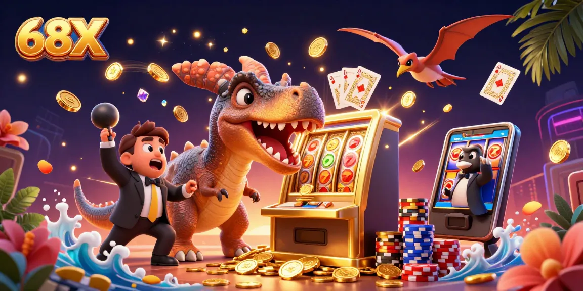 Ganhe prêmios com a 68X: ligue os slots e veja as moedas voarem!