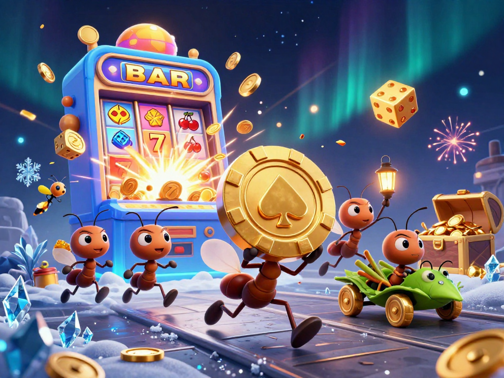 Engage in thrilling action at slotgamenohu with a dazzling jackpot scene featuring animated characters and casino elements.