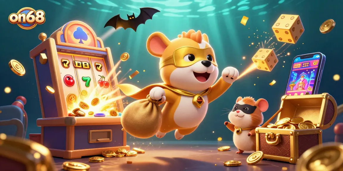 Win big with on68 in this vibrant casino adventure featuring a superhero dog!