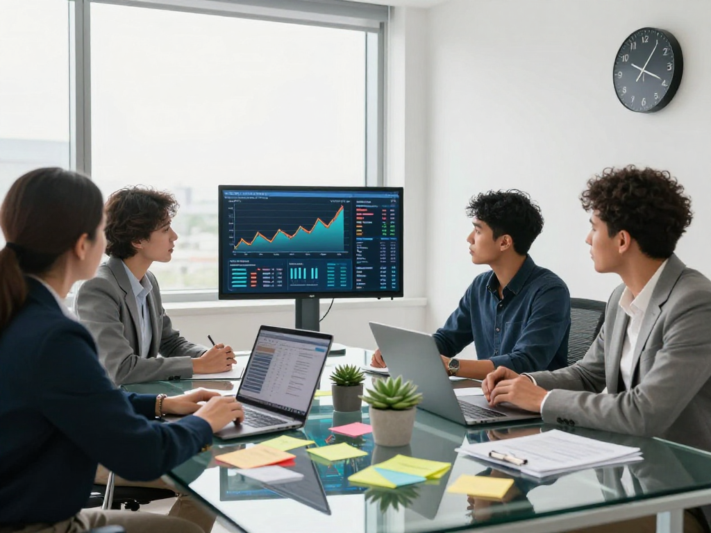 Engaged financial consultants discussing mantra88 strategies in a modern office environment