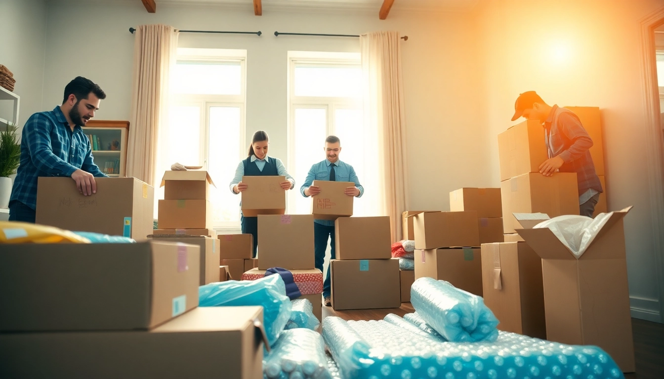 Efficient movers demonstrating Professional Packing Services with expert organization and care.
