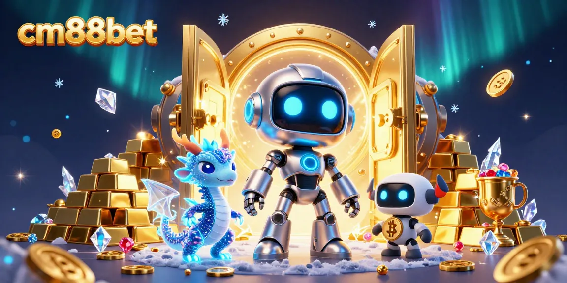 Experience thrilling gameplay with cm88bet's vibrant casino scene featuring neon elements and rich treasures.
