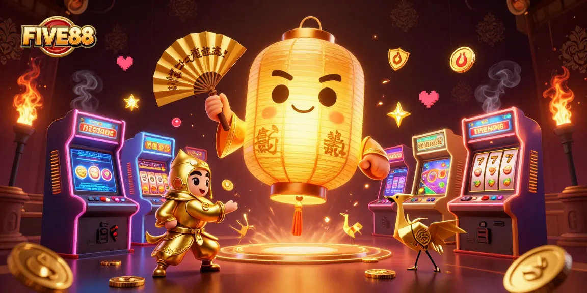 Engage with FIVE88 by winning big at the vibrant night market casino featuring unique gaming elements and lively characters.