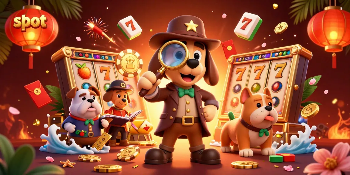 Experience slot excitement with a 3D detective uncovering treasures in an engaging casino illustration.