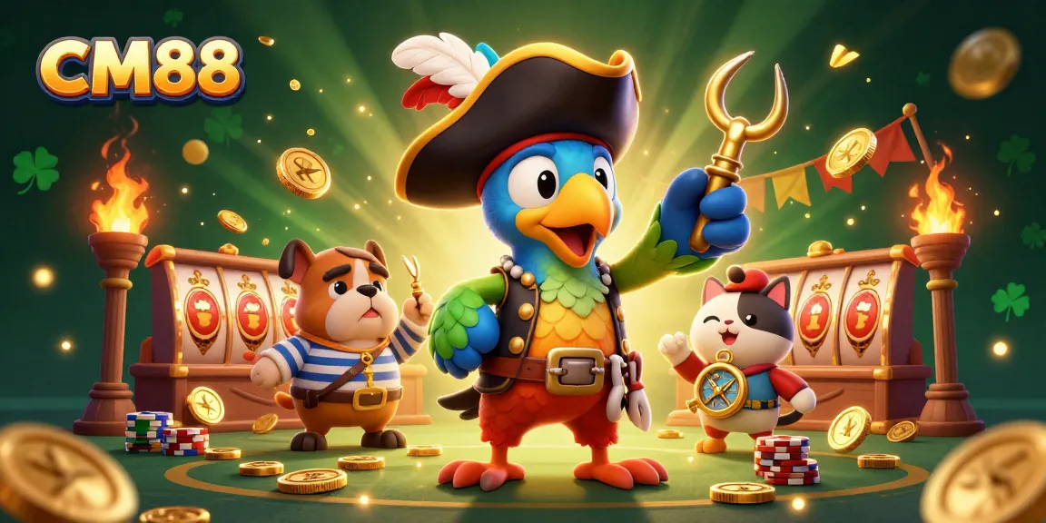 Engage in thrilling gameplay with CM88 as pirate captain faces off in a vibrant casino adventure.