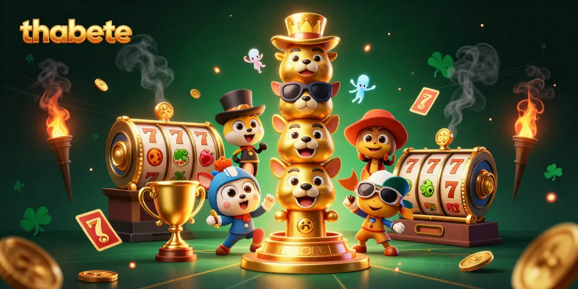 Spin and win with thabete through exciting slot games featuring vibrant symbols and jackpot elements.