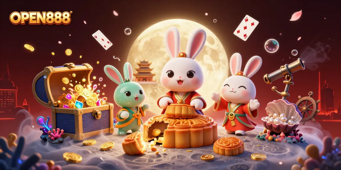 Engage with OPEN888's vibrant casino scene featuring animated characters and dynamic elements.